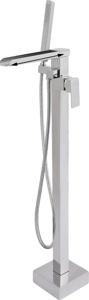 Robinet de baignoire sur pied blanc mat en acier inoxydable luxe