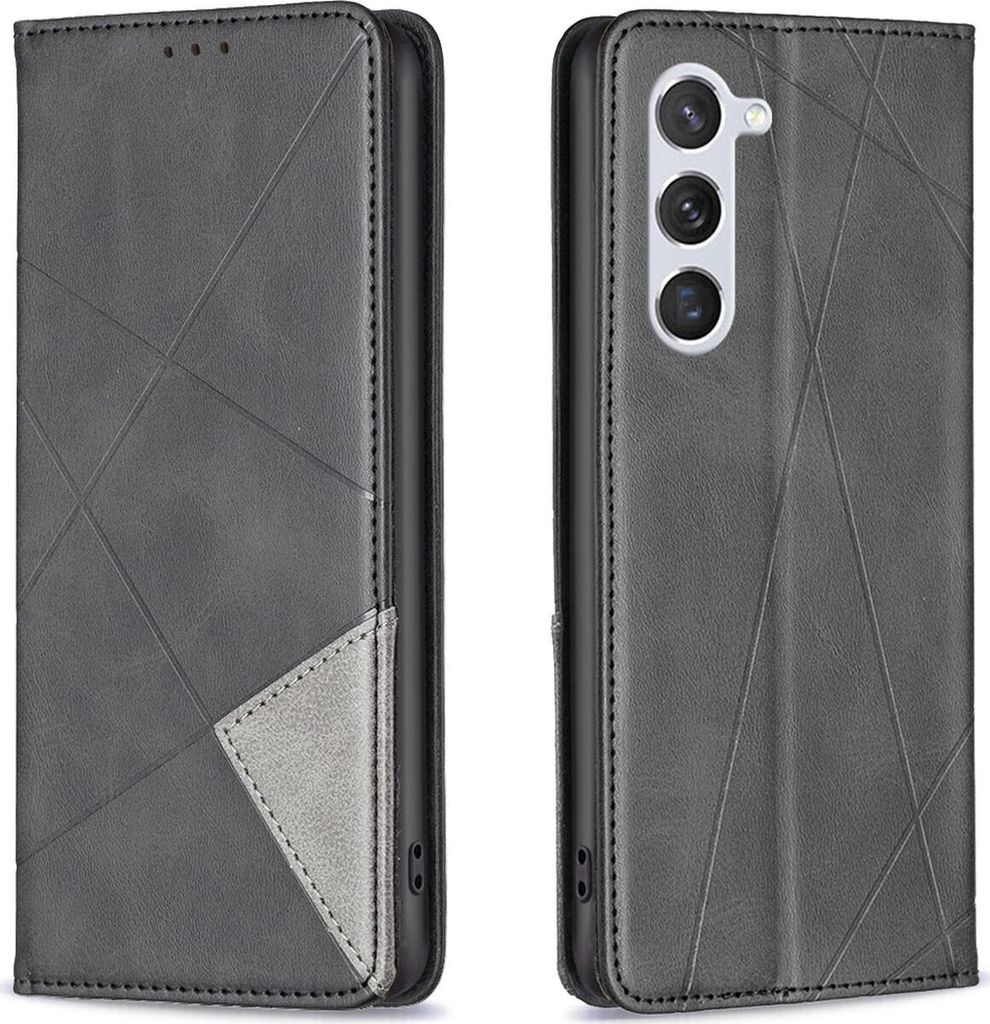 Mobigear Rhombus Slim Samsung Galaxy S25 Hülle Klapphülle - Schwarz