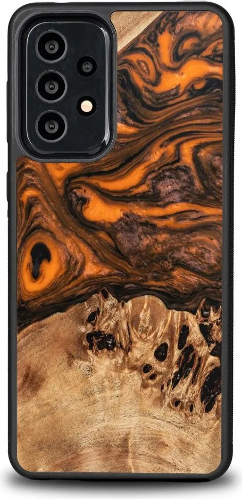 Cover Samsung A33 Arancione Bewood - Il vero Legno nel tuo Taschino