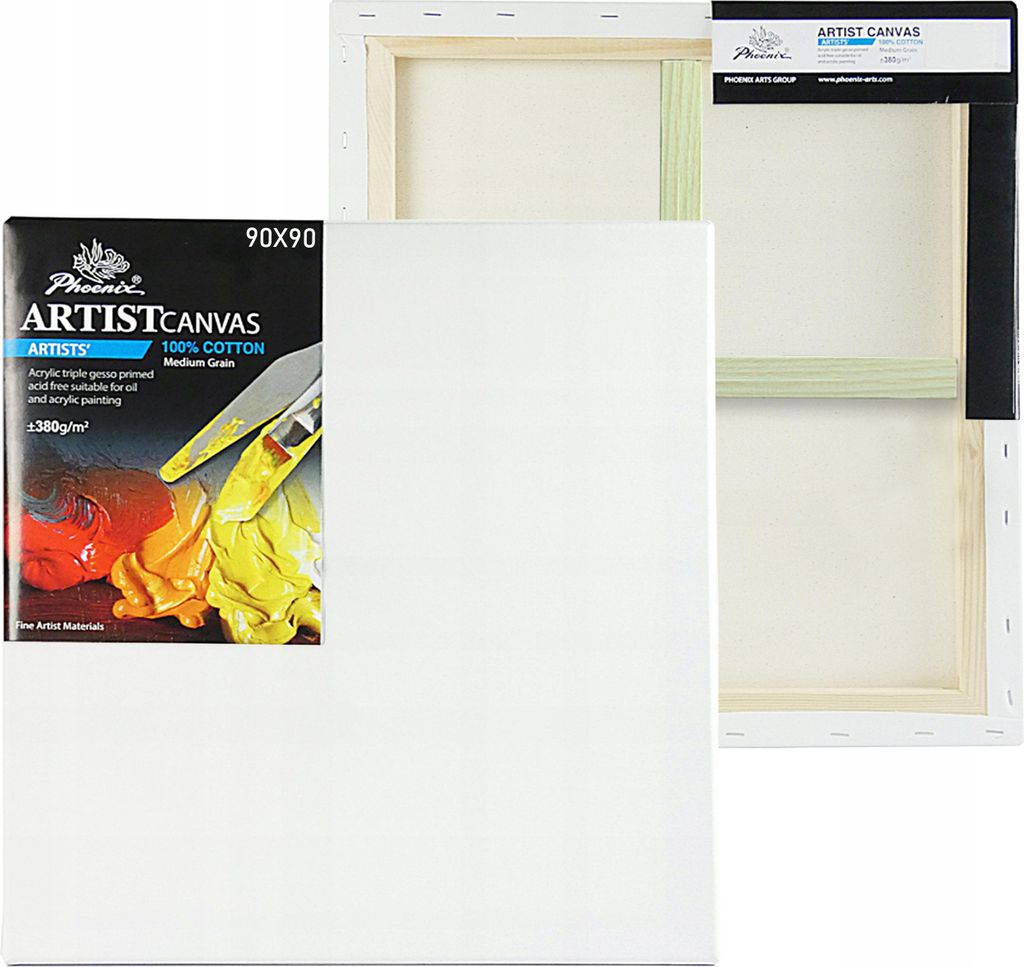 Phoenix Premium Keilrahmen 90x90 cm – 380 g/m² Baumwolle Produktbild 
