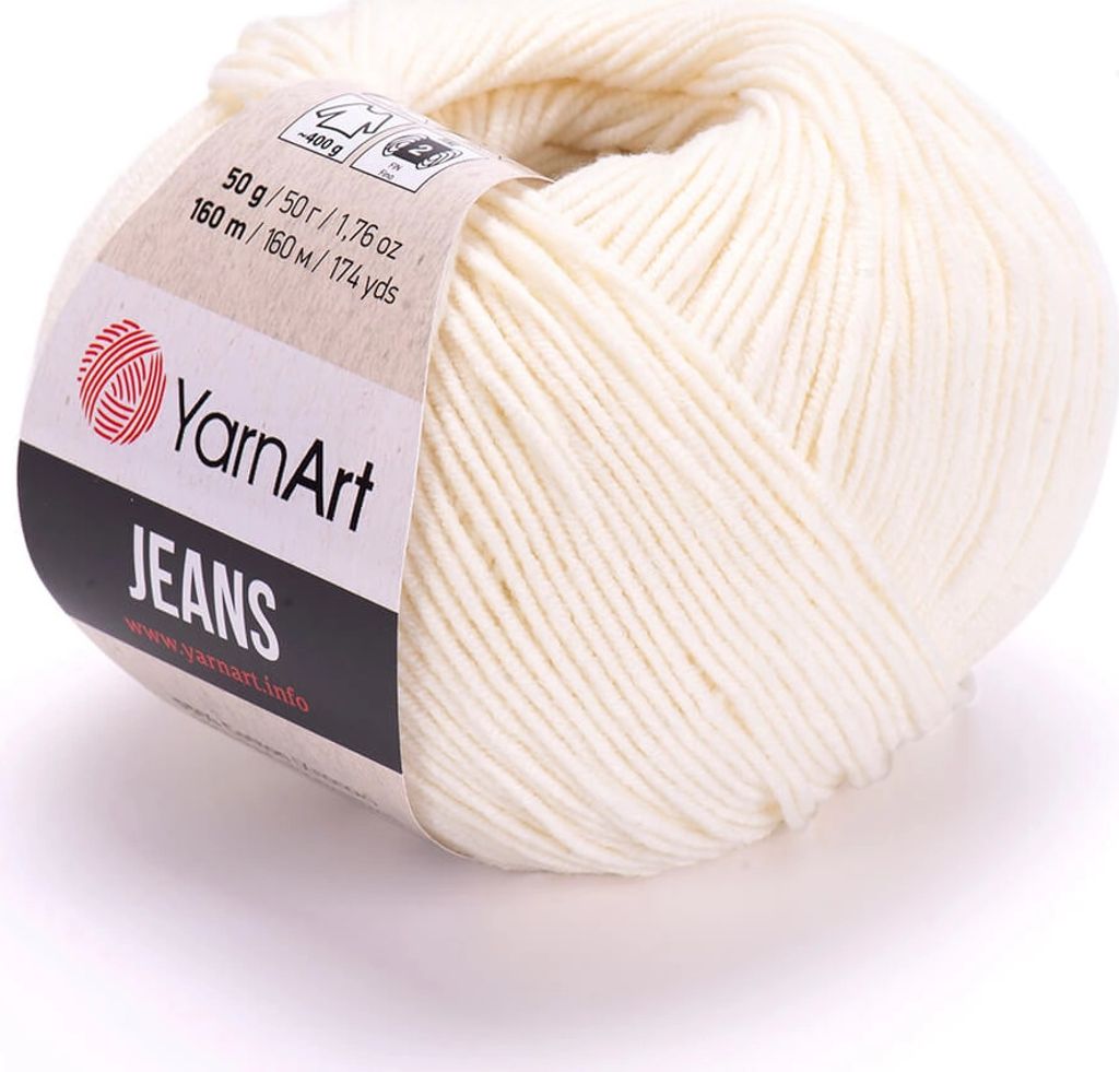 YarnArt Jeans (50g/160M) 03 naturweiß Obrázek produktu 1