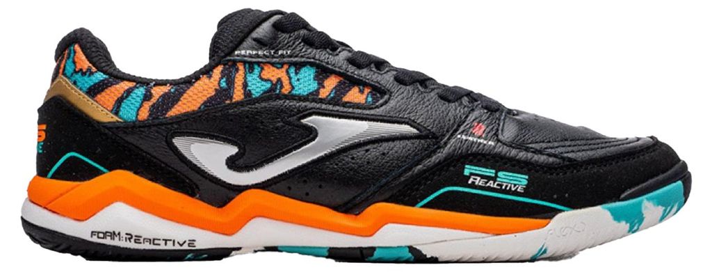 Joma - Herren Schuhe "Reactive 2401", Leder PP6796 (44,5 EU) (Schwarz/Orange/Blau)