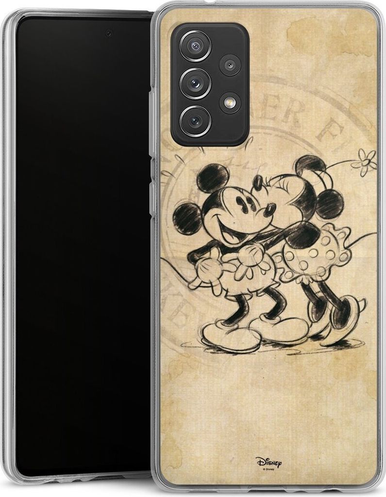 DeinDesign Handyhülle für Samsung Galaxy A72 Silikon Hülle Case Smartphone Schutzhülle Mickey Mouse Minnie Mouse Vintage