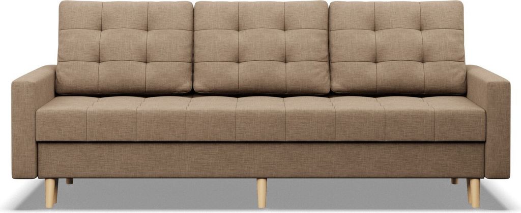 Sofa 3-Sitzer mit Schlaffunktion, Braun