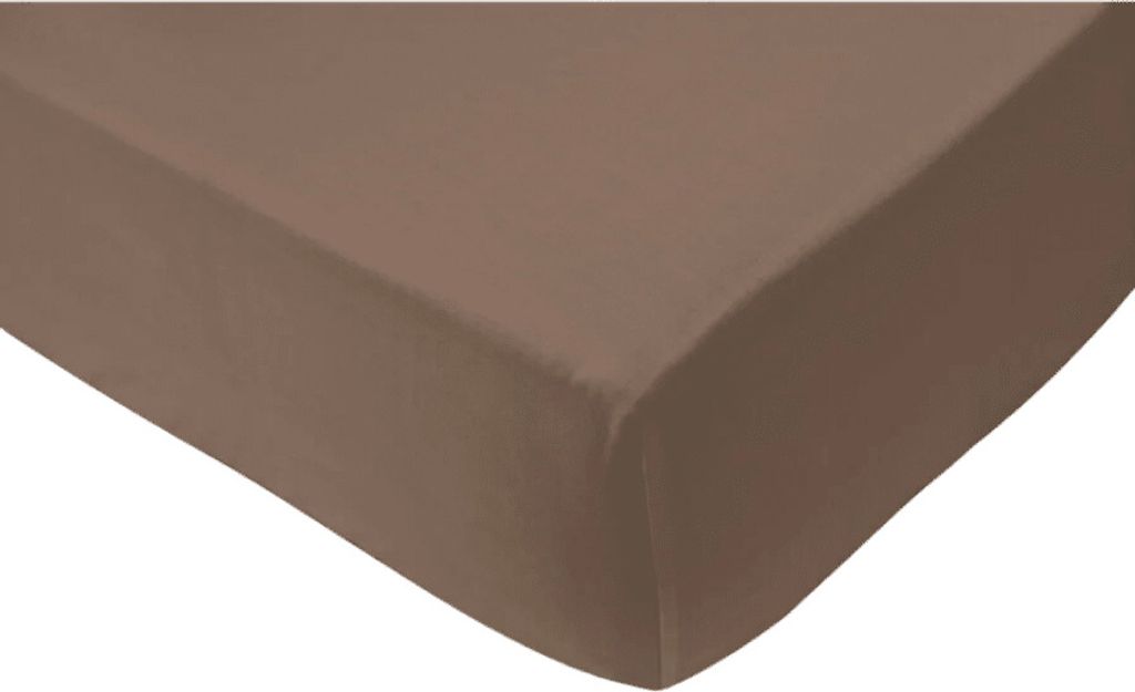 Elasthan Feinjersey Spannbettlacken Braun 90x200 cm