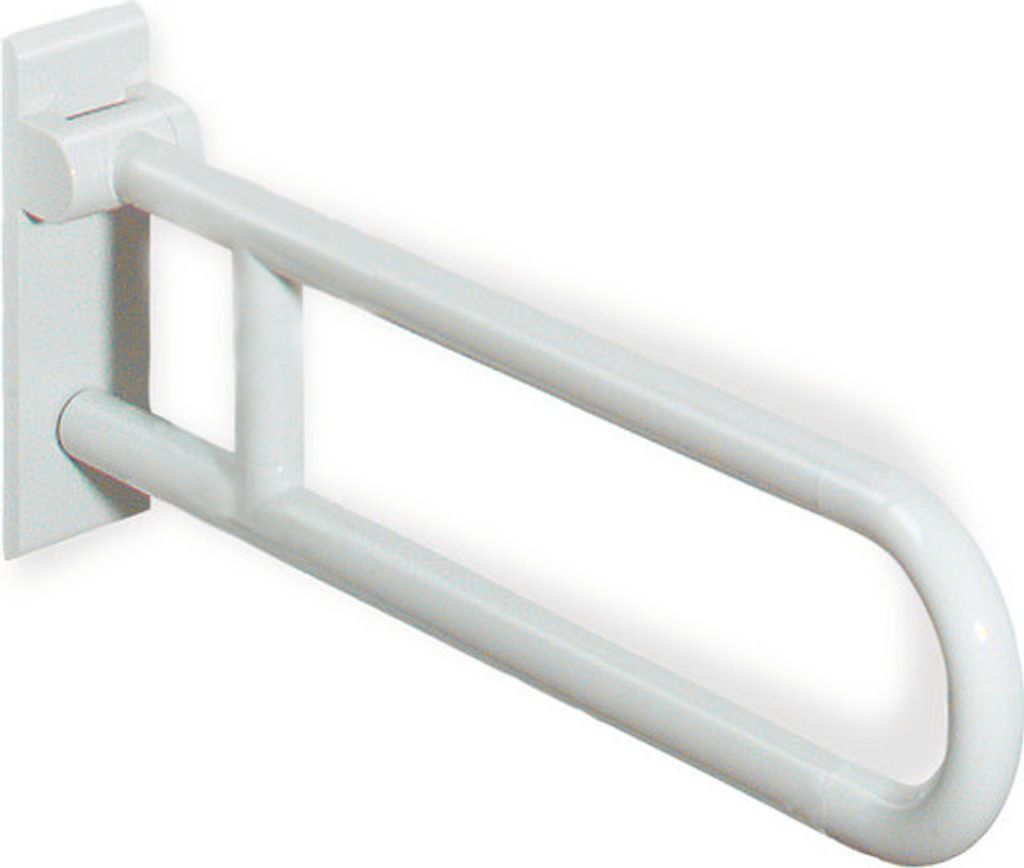 HEWI Stützklappgriff Ser 801, L:850mm, Stahlkern signalweiß