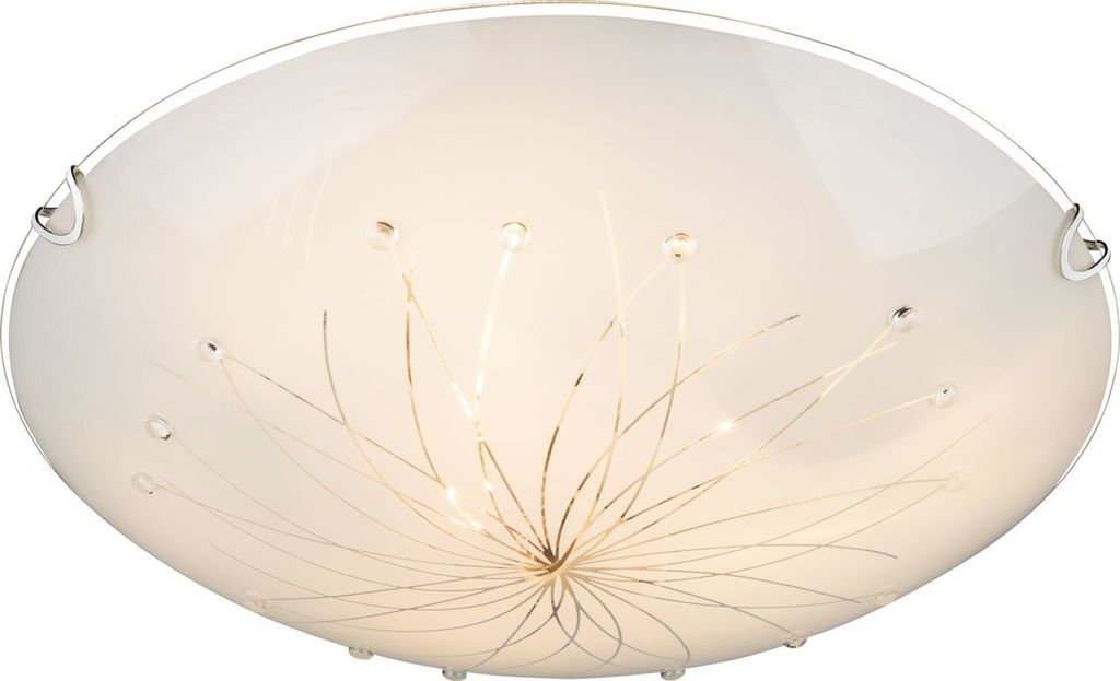 Globo Lighting Deckenleuchte Metall weiß, verchromt, Glas Produktbild 