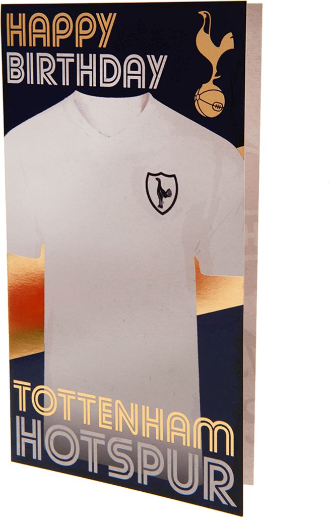 Tottenham Hotspur FC - Retro - Geburtstagskarte TA11258 (22 cm x 12 cm) (Marineblau/Weiß/Gold)