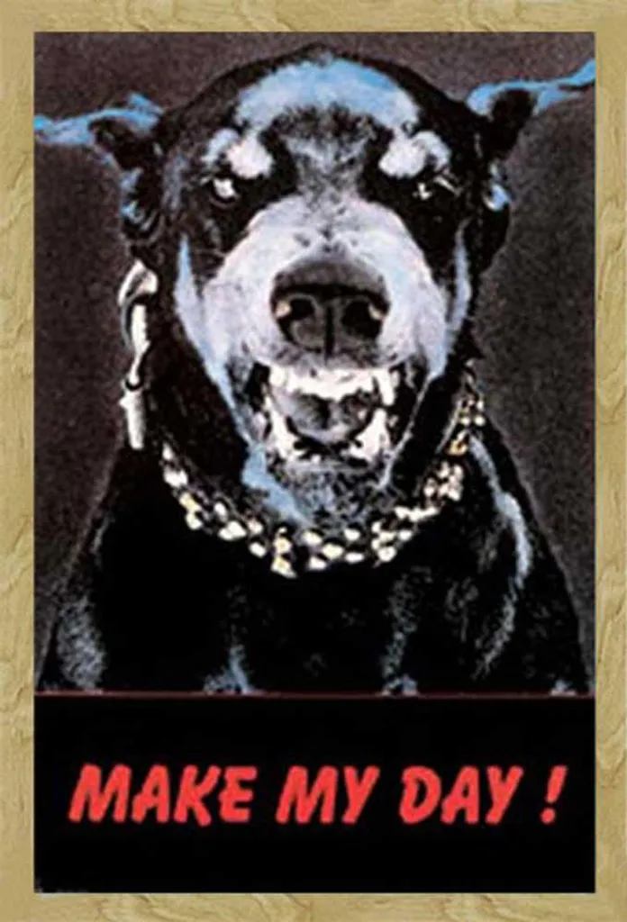 Décoration Murale Chiens : Grand Poster avec Cadre Hêtre Prêt à Poser