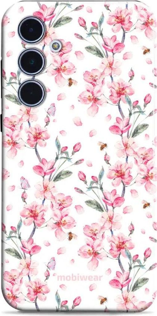 Handyhülle für Galaxy A35 5G, Mobiwear Elite Pro, Japanischer Blumenstrauß
