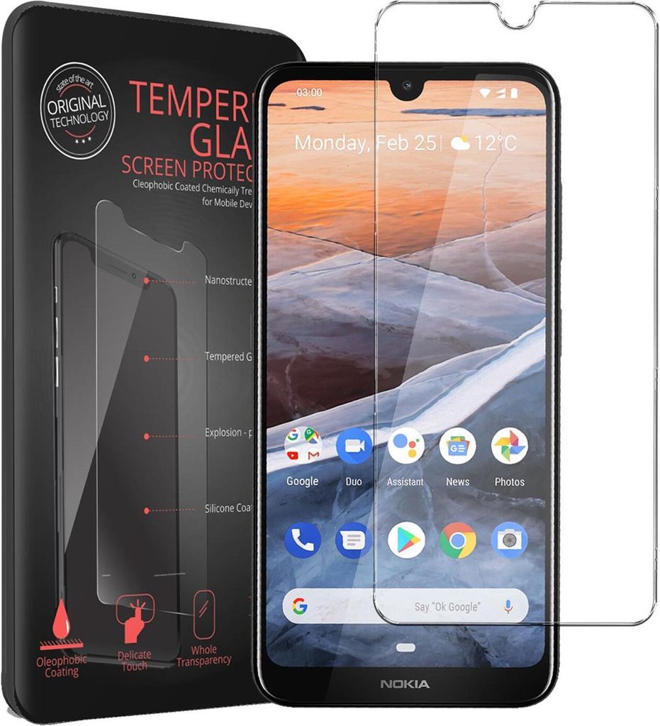 2x Conie Glasfolie für Nokia 3.2 Displayschutz Folie Panzer Glas Premium Schutzfolie Set Blasenfrei