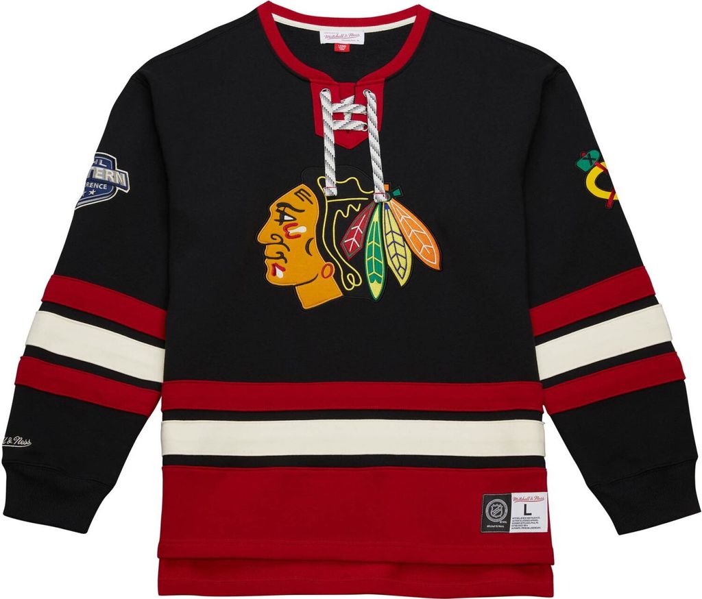 M&N Chicago Blackhawks NHL Lace-Up Heritage Hoody - S