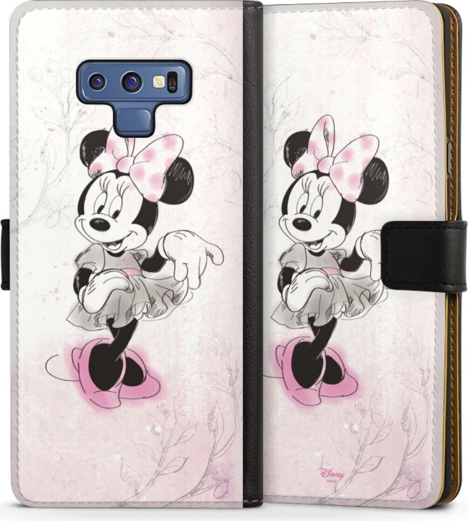 DeinDesign Klapphülle für Samsung Galaxy Note 9 Handytasche Lederhülle Tasche Disney Minnie Mouse Vintage