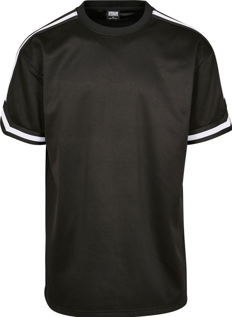 Urban Classics - Oversized Stripes Mesh Shirt schwarz - L Zdjęcie produktu 