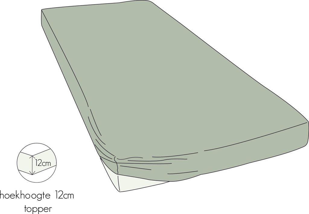 Kayori Perkal Spannlaken für Topper Shizu Farbe Sand Größe 200x220