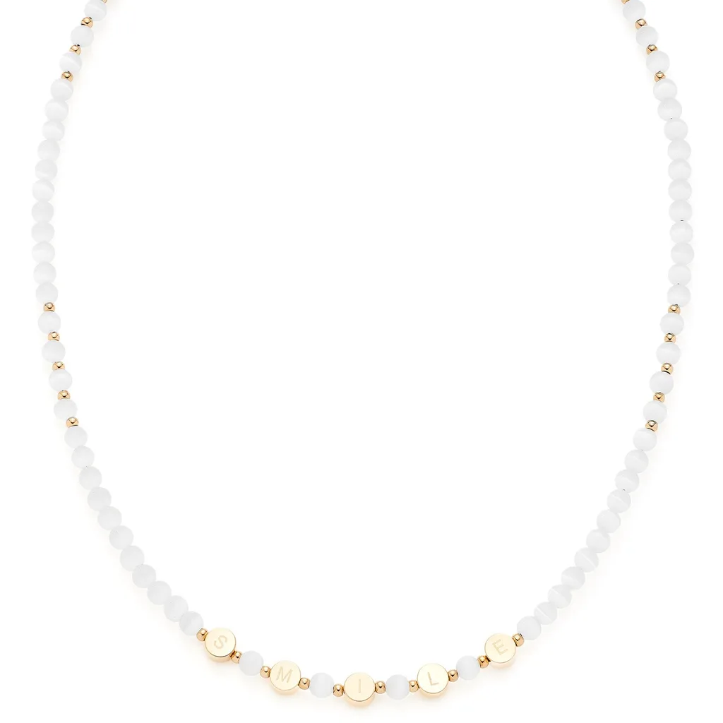 Collier en or blanc Danica Som bijou de luxe pour femme style moderne