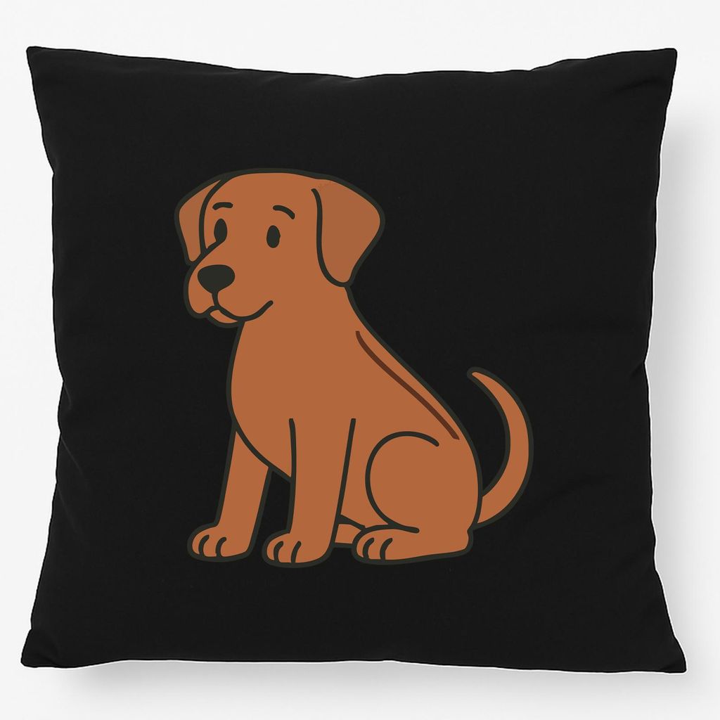 Huuraa Kissen Rhodesian Ridgeback Comic Ridgey 40x40cm mit Füllung Black Baumwolle Dekokissen Geschenkidee