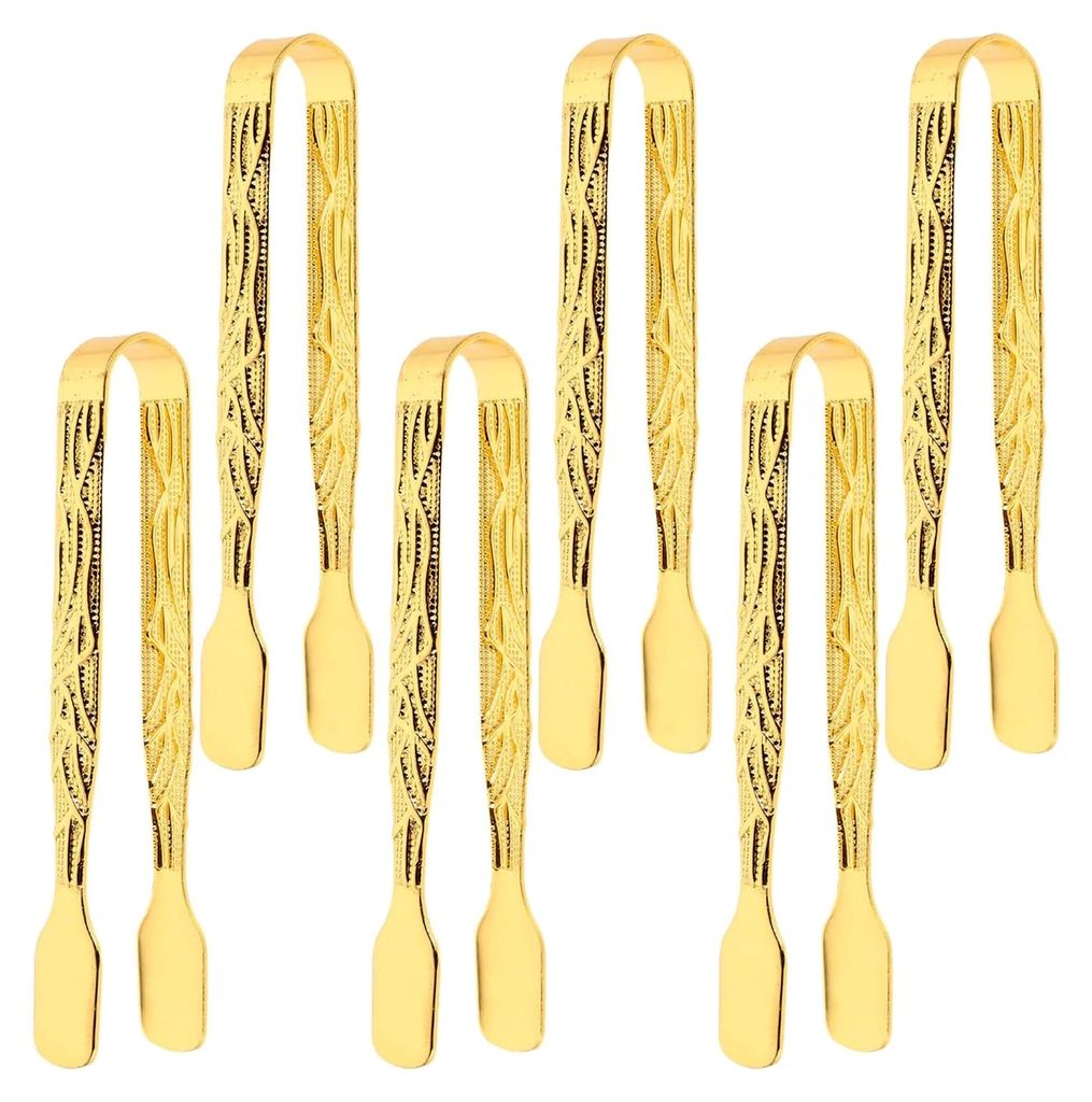 6-teiliges Set Metallzangen für Räuchergefäße - Robuste Kohlezange mit Hitzeschutz, kompakt und leicht für sicheres Greifen von Räucherholz u...