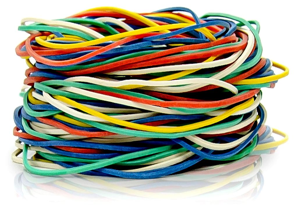 Bunte Gummibänder für Büro und Haushalt, elastische Gummiringe