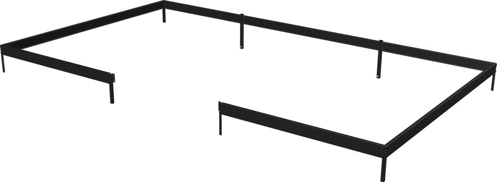 Juliana Stahlfundament schwarz für Gewächshaus Jubii - 15,1 m²