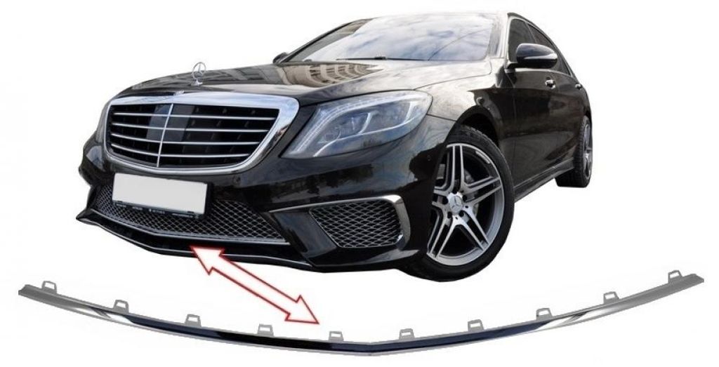 Stoßstange Mittelspoilerlippe für Mercedes W222 S-Klasse 13-17 S65 Design.