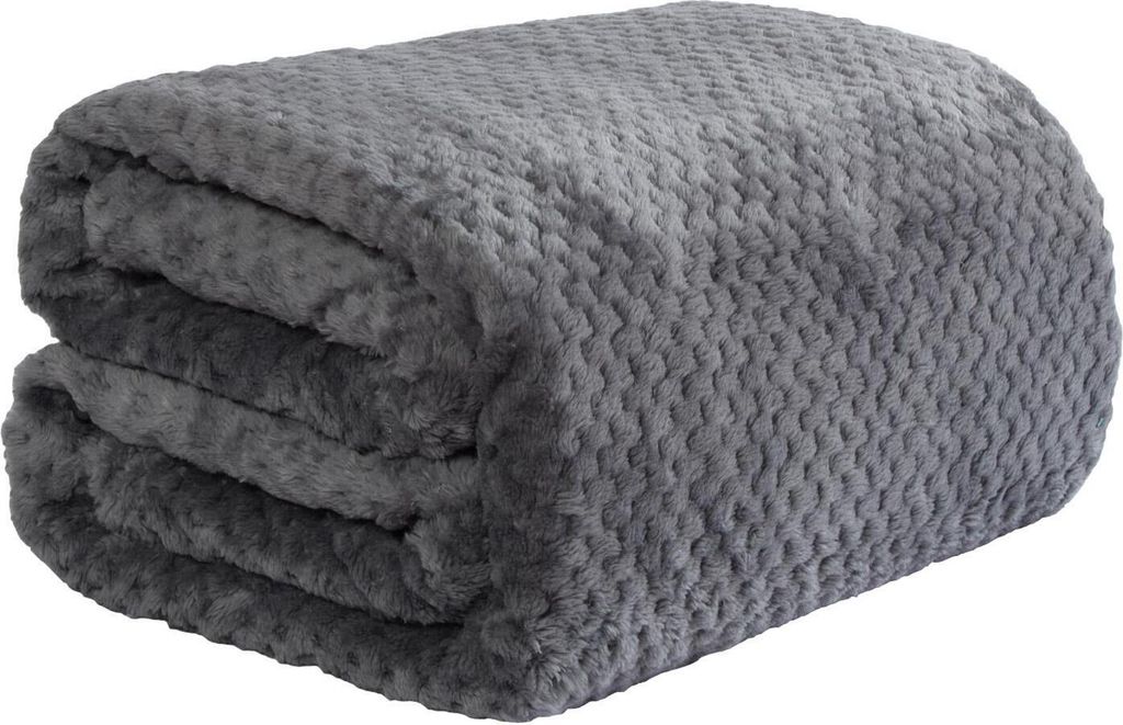 Kuscheldecke Waffel-Honigwaben Design, Super Weich & Warm, Produktbild 