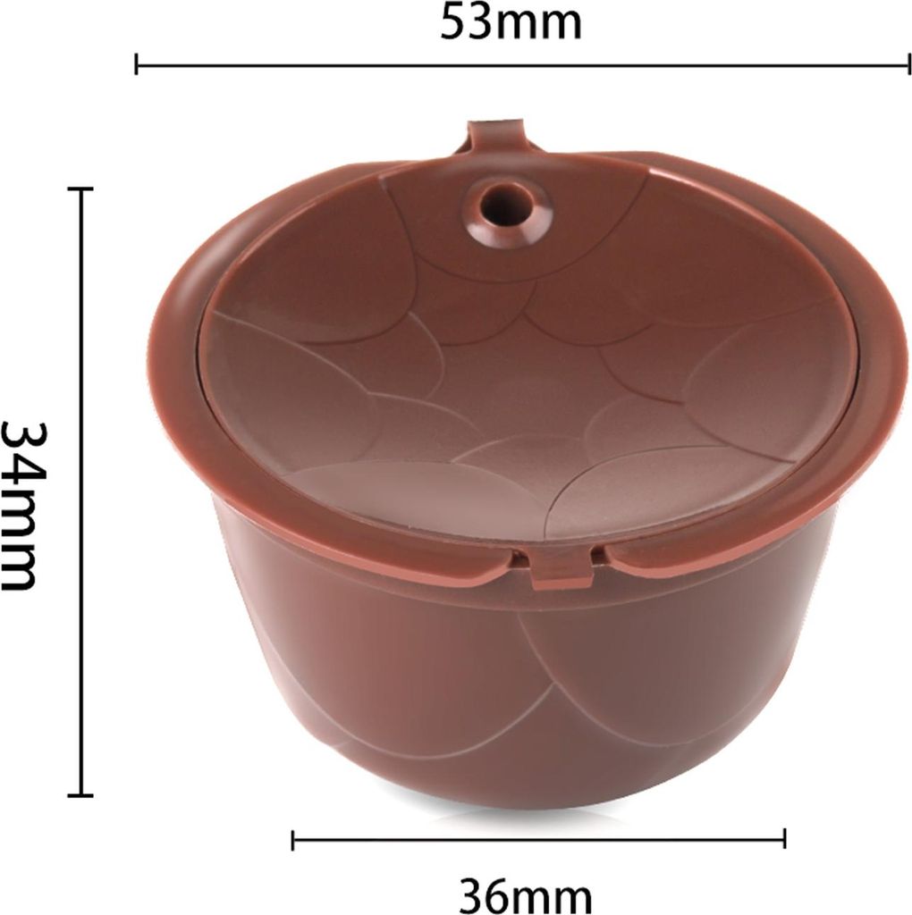 3 Stück wiederverwendbare Kaffeepads, nachfüllbare Kapseln, kompatibel mit Dolce Gusto Filterpinsel, Geschenk für Kaffeeliebhaber