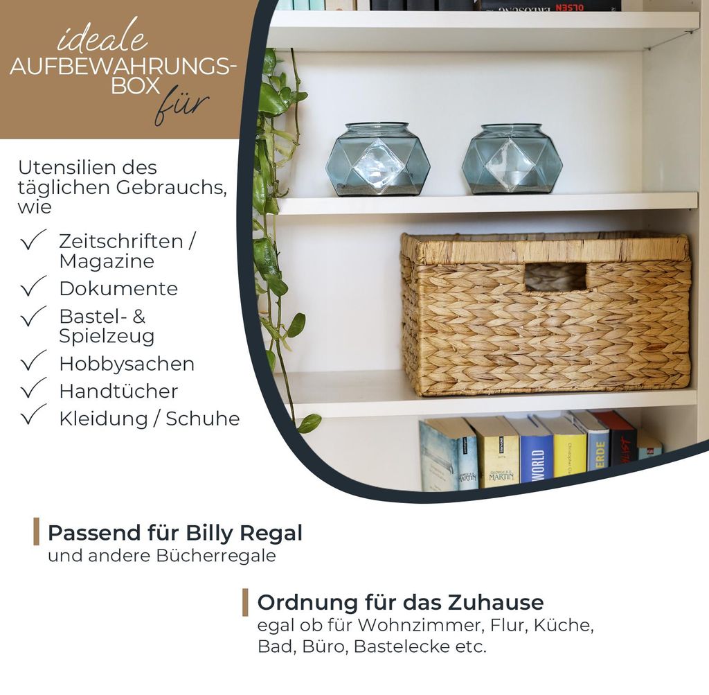 HMF Aufbewahrungskorb passend für Billy Regal, Korb