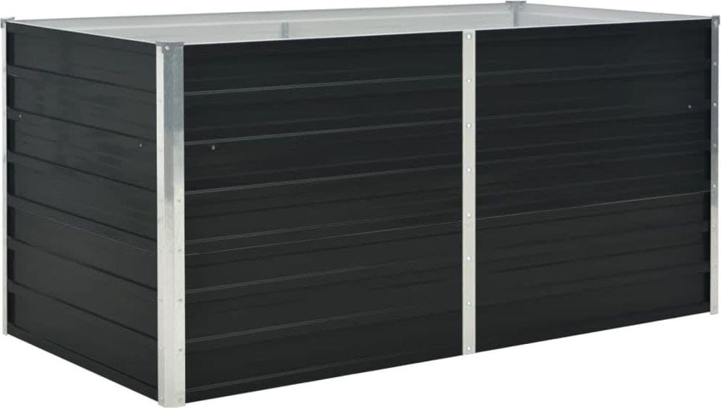 vidaXL Lit surélevé Anthracite 160 x 80 x 77 cm Acier Image du produit 