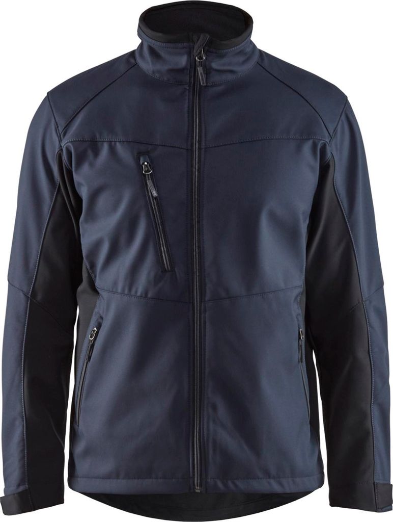 Blakläder Softshell Jacke Mittelgrau/Schwarz 4950 2516, Farbe:dunkelblau/schwarz, Größe:S