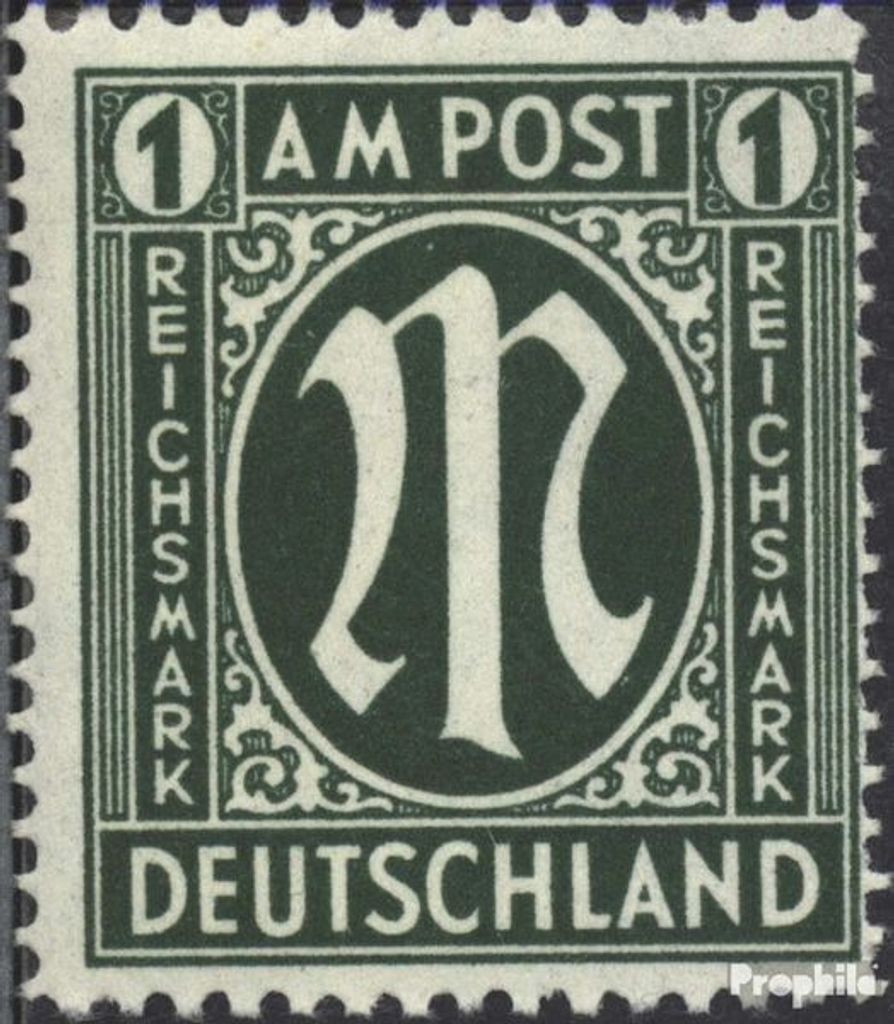 Briefmarken Bizone (Alliierte Besetzung) 1945 Mi 35B gestempelt AM-Post