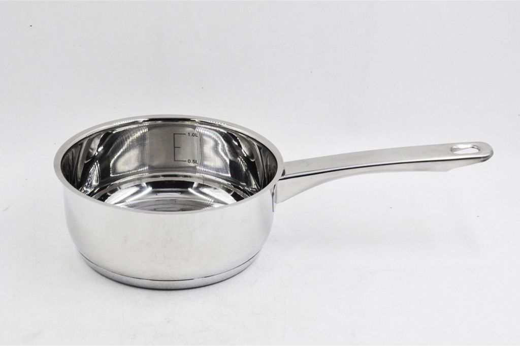 2x Stielkasserolle Neapel 16cm mit Glasdeckel, EDS, Kochtopf zum Kochen und Braten, Töpfe für Suppen oder Fleisch, geeignet für Herd und Backofen