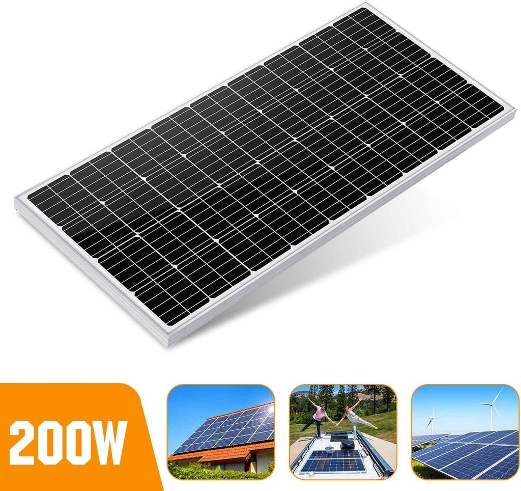 200W Solarpanel Mono 12V Solarmodul Solaranlage für RV PV Anlage Wohnmobil Camping
