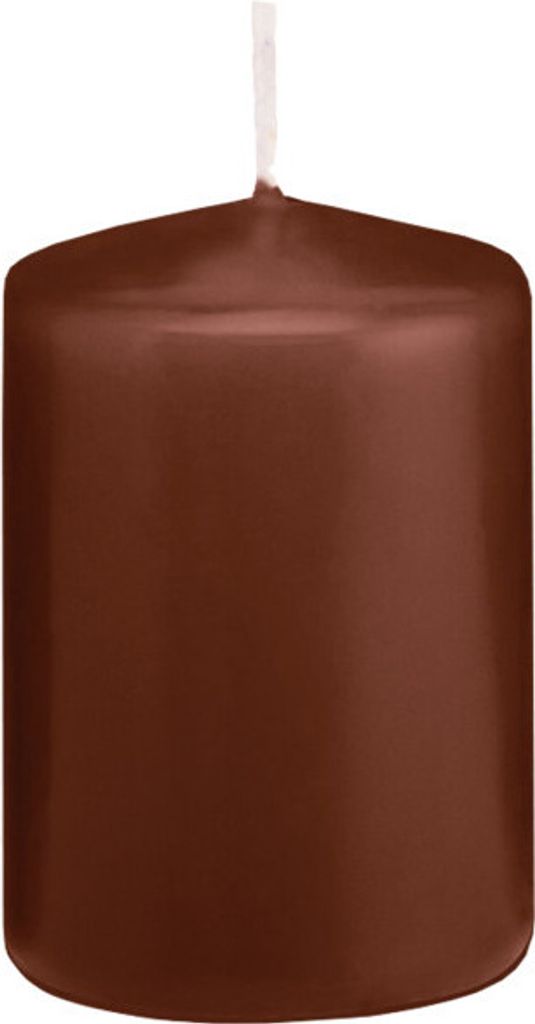 Stumpenkerzen in RAL-Qualität Kastanie Braun Ø 48 x 80 mm, Produktbild 