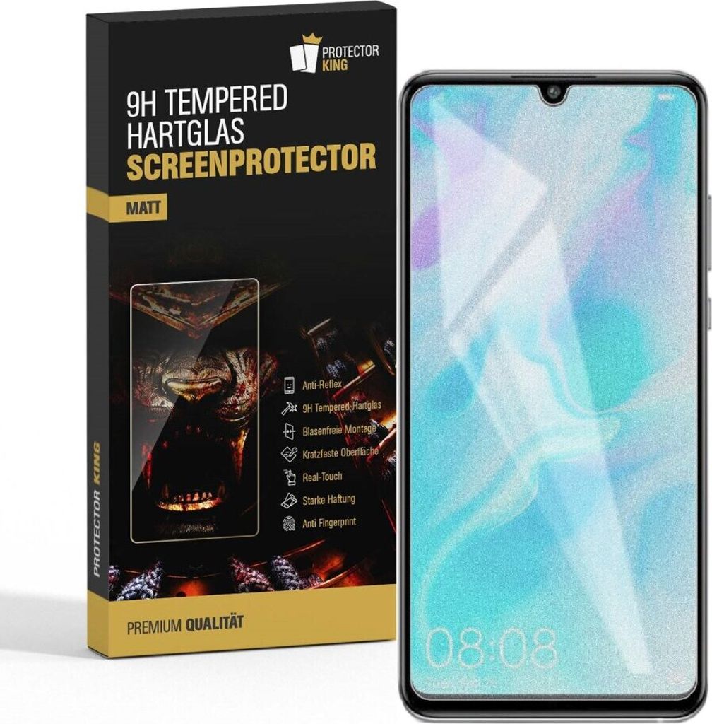 1x 9H Hartglasfolie für Huawei P30 Lite Panzerfolie Displayschutz MATT Panzerglas Schutzglas Entspiegelt ANTI REFLEX