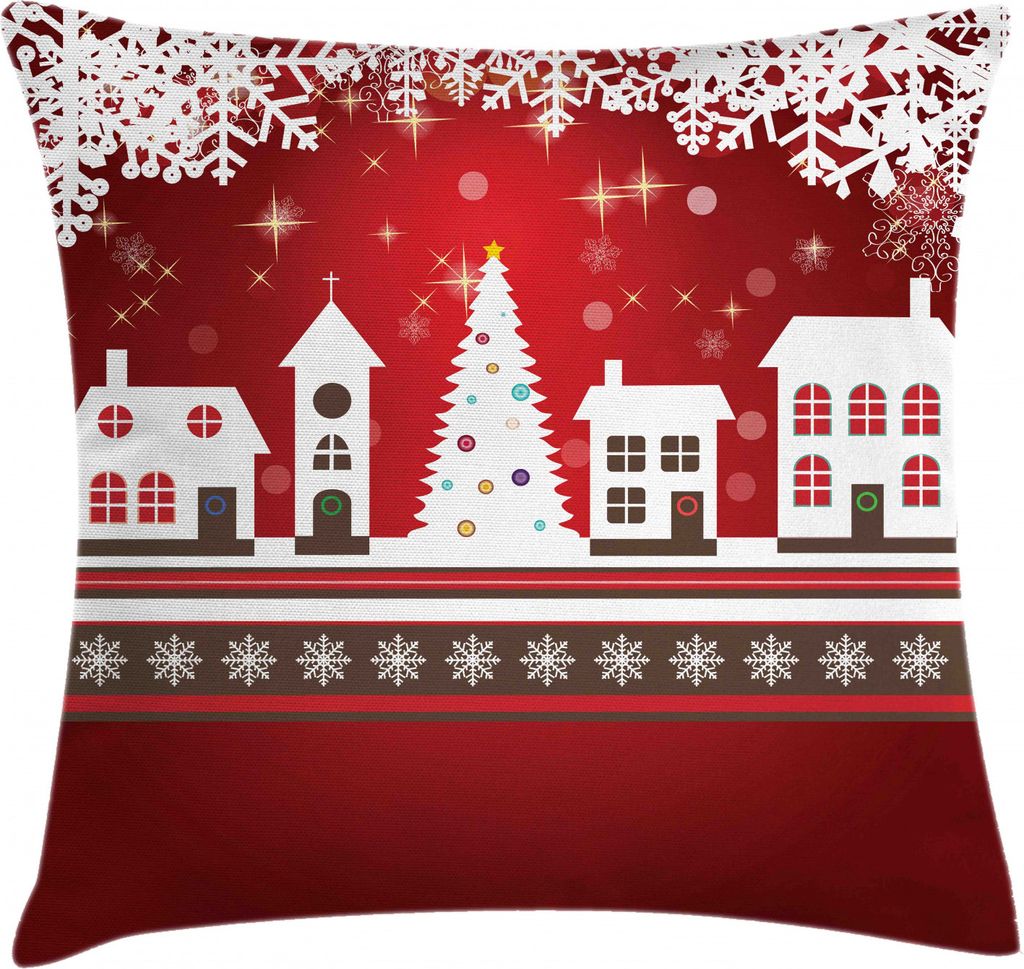 ABAKUHAUS Weihnachten Kissenbezug, Winter Thema Baum, Produktbild 