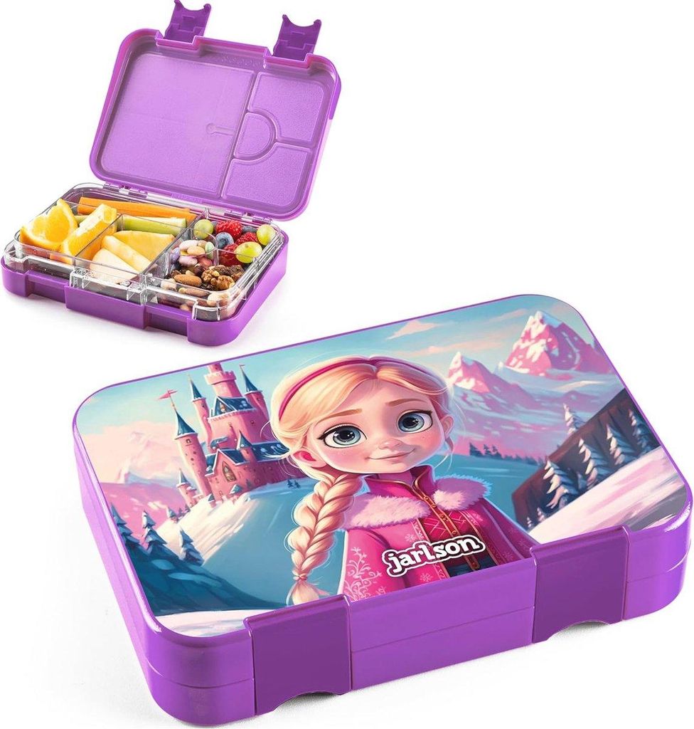 Lunchbox für Kinder mit 6 Fächern – Auslaufsichere Snackbox für Schule und Frühstück