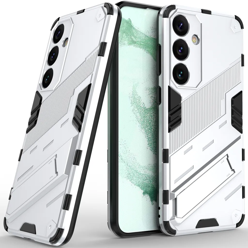 Cover S24+ Rugged Bianca con Stand | Protezione Militare TPU+PC