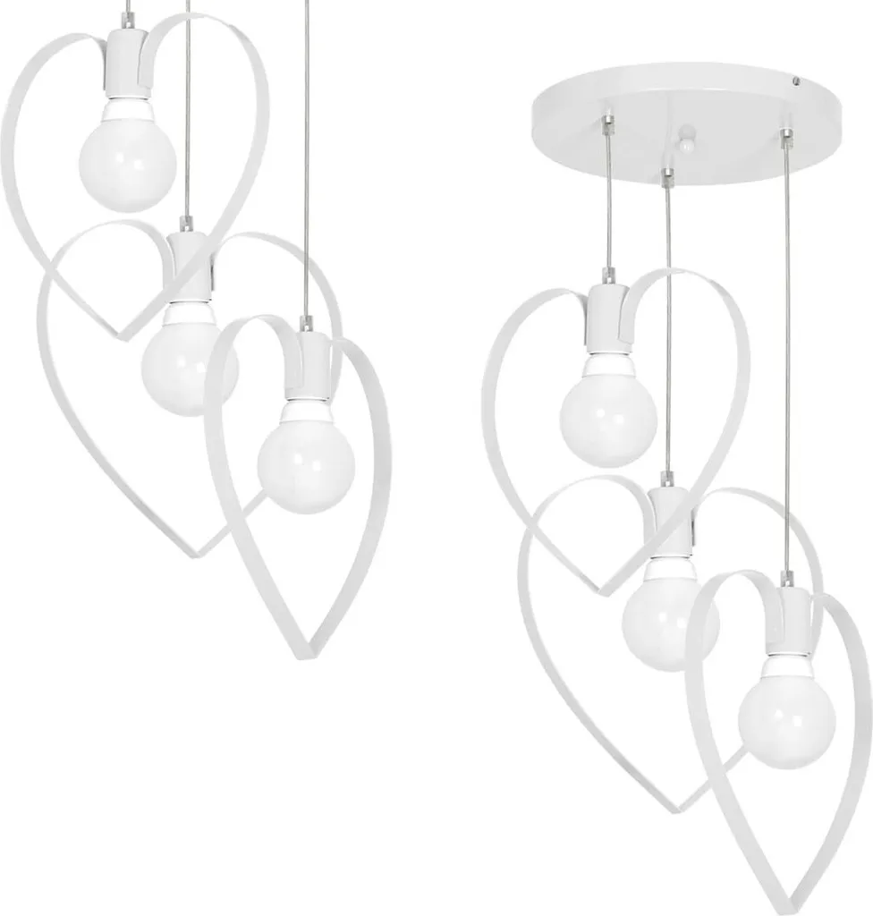 Plafonnier Lustre Amore Blanc 3 Lumières - Suspension Design Milagro