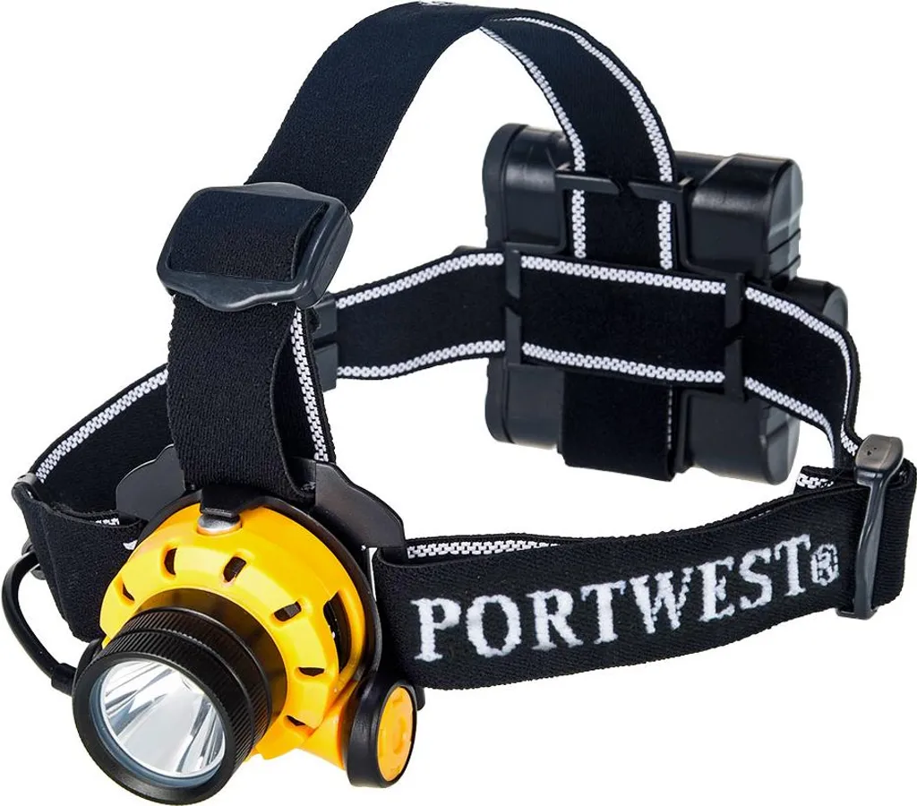 Lampe de tête pour travail de nuit Portwest PA64 Jaune et Noire