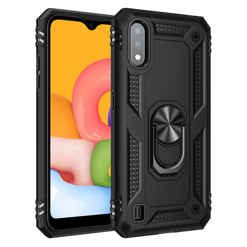 Custodia Antiurto Samsung A01 con Ring Holder: Sicura per Bambini