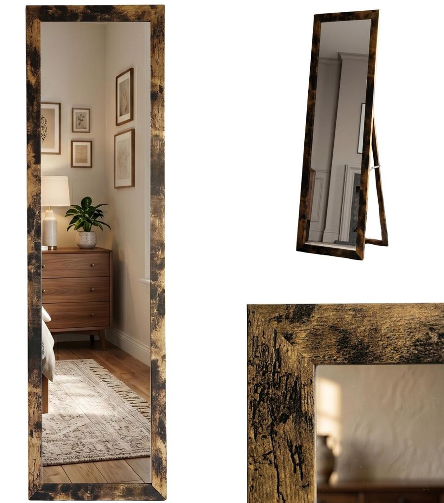 Stojacie zrkadlo HAVLYS, 127 x 37 cm, hnedé Obrázok produktu 