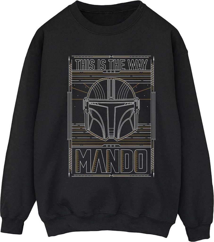 Star Wars - "The Mandalorian The Way" Sweatshirt für Damen BI39647 (M) (Schwarz)