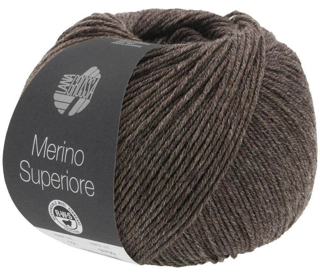 Lana Grossa - Merino Superiore 0009 dunkelbraun Produktbild 
