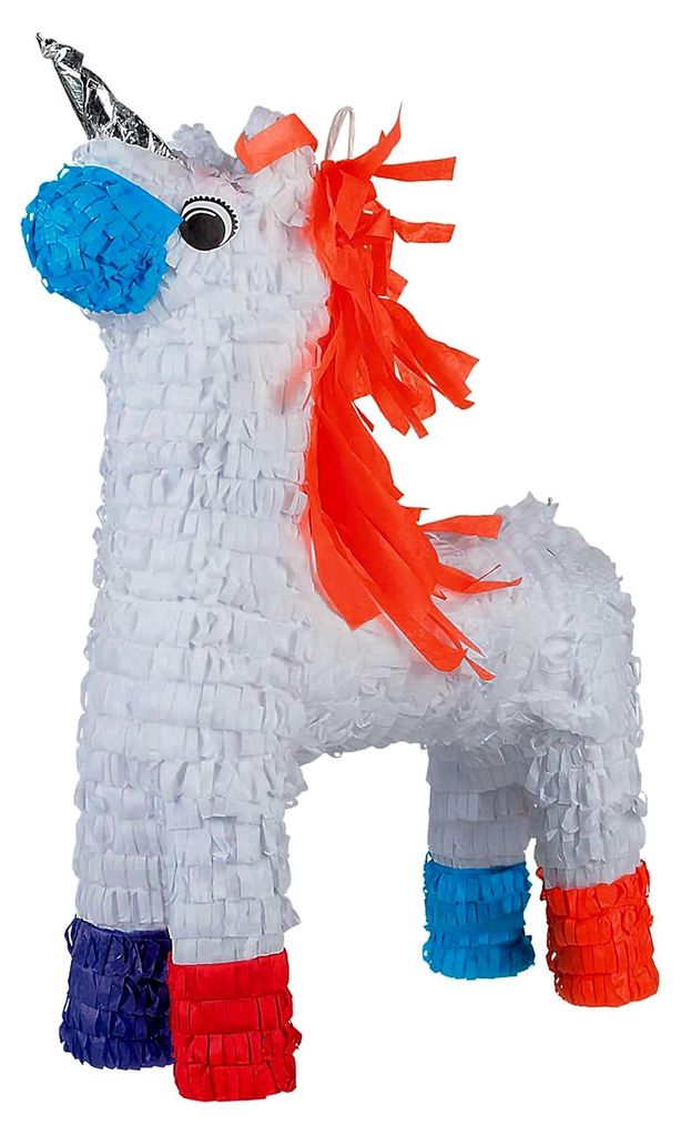 Boland Einhorn Pinata für Kindergeburtstag, bunte Partydekoration, ca. 55 x 41 cm