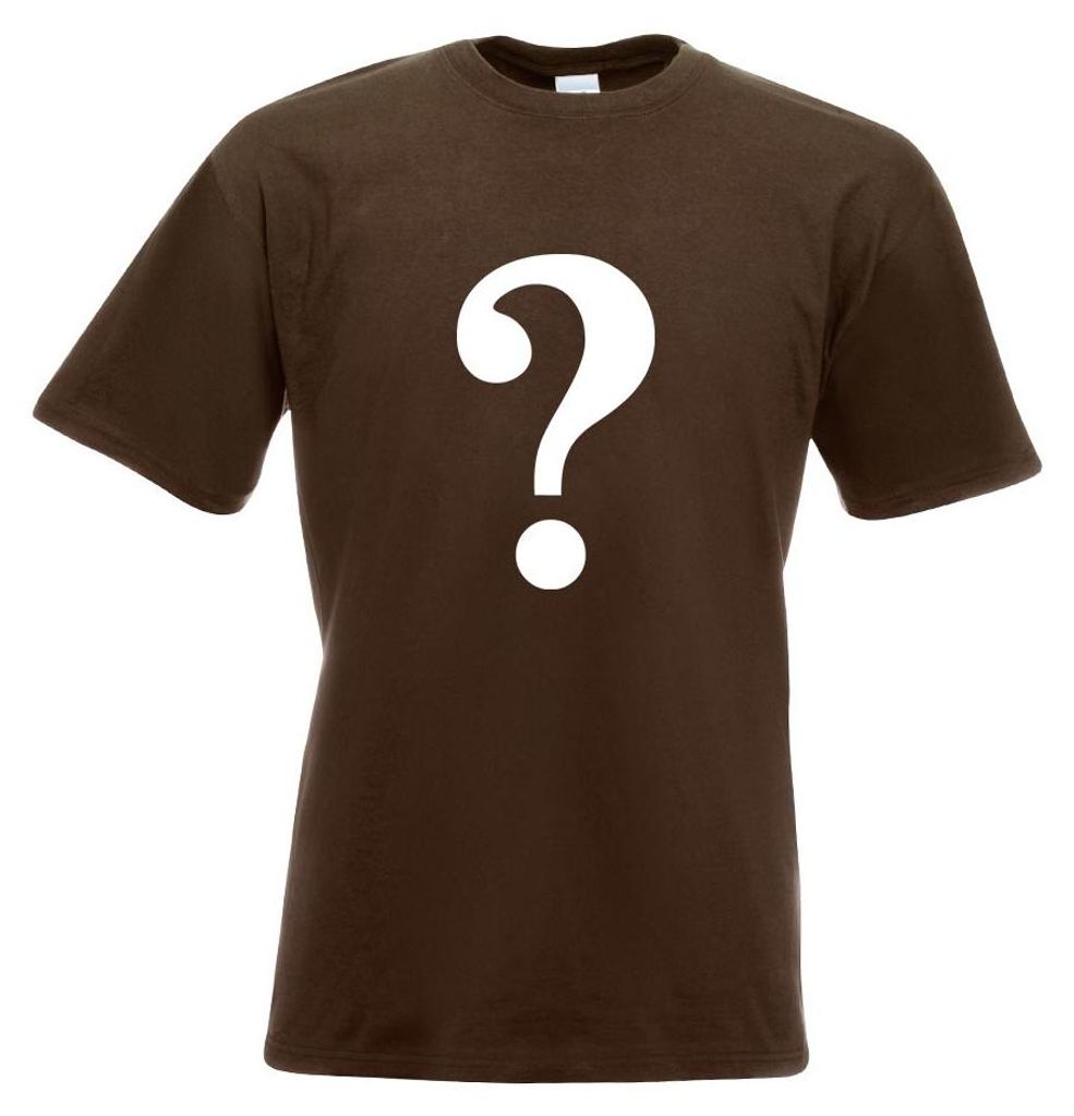 Kiwistar - T-Shirt - Chocolate - Fragezeichen Piktogramm Motiv Bedruckt Funshirt Design Print - mit Motiv Bedruckt - Funshirt Design - Sport - Frei...