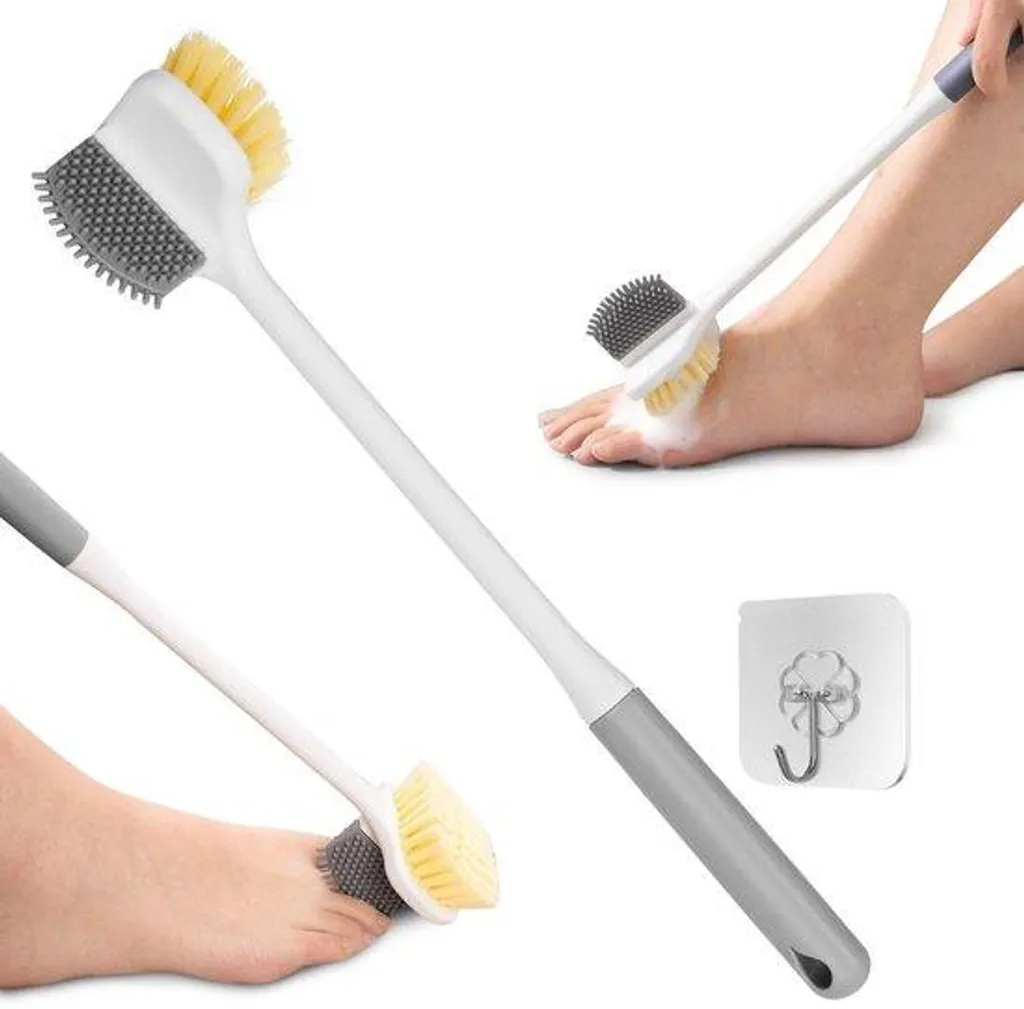 Brosse pour les pieds douche senior long manche pour laver sans plier