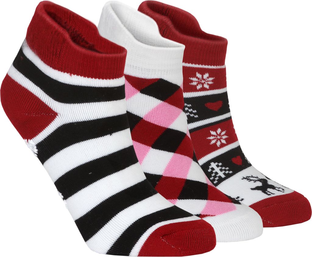 NoblesBox Haussocken, Rutschfest Thermosocken, Damen Warme Socken, Wintersocken, Beutel 3-Paar, 37-40 EU Größe ( Asorti-2 )