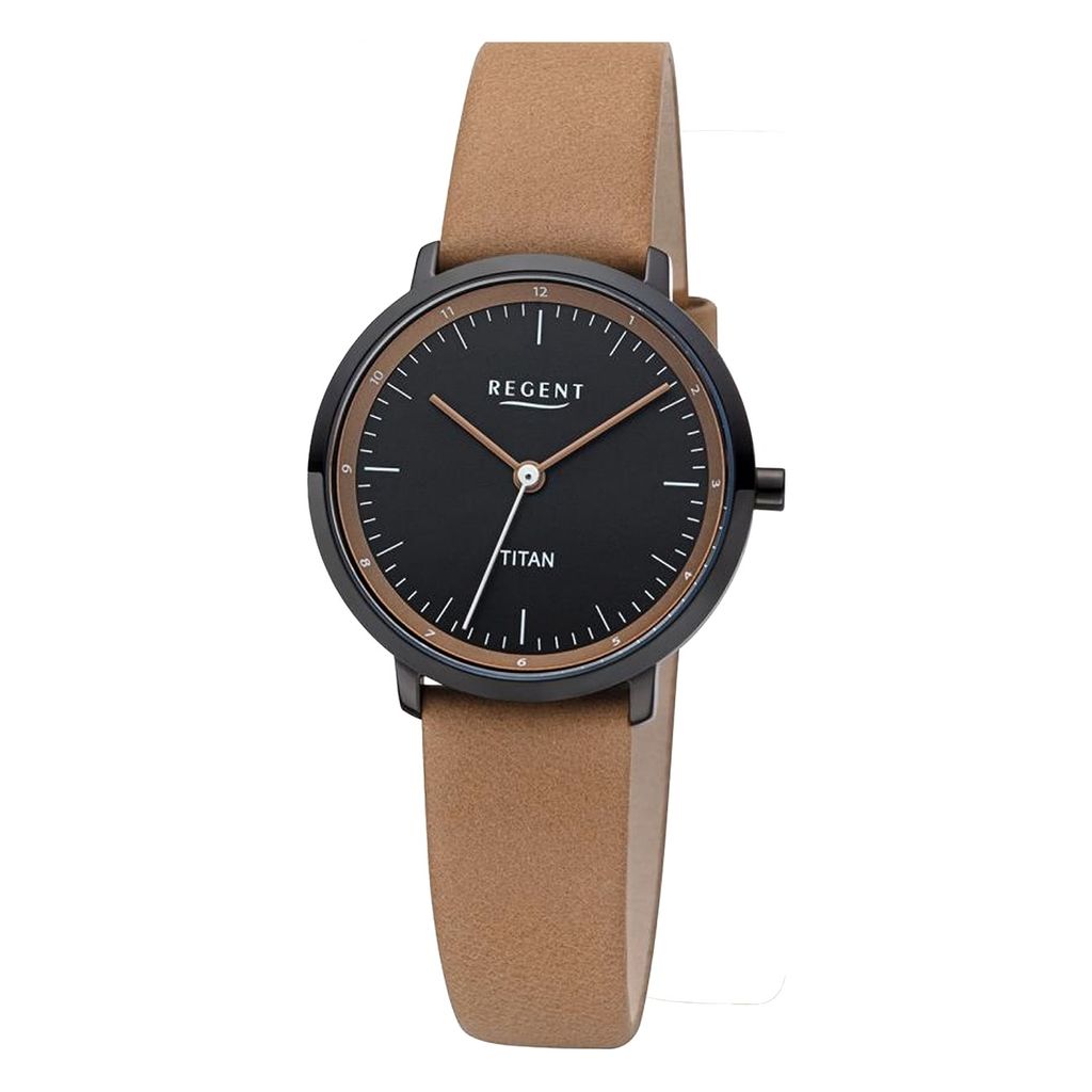 Regent Damen Uhr BA-839 Titan, Leder braun