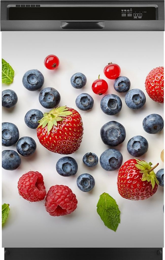 Magnete Dekorative 60x80 cm Küche Magnetmatte Spülmaschine - Weiße Früchte